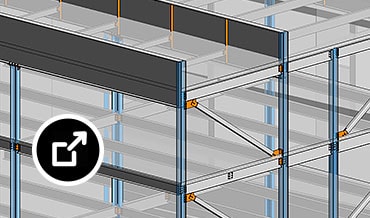 Structural steel with steel connections in program