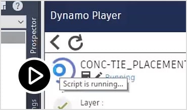 Video: Silent screencast that shows the design automation tools available in the Civil 3D user interface 