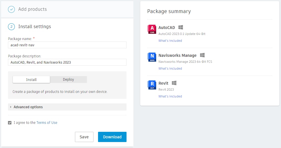 Image showing the Enter package details dialog