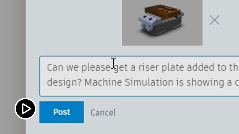 Video: Use Autodesk Fusion Team to review, comment, and mark up designs to enable successful design and manufacturing processes