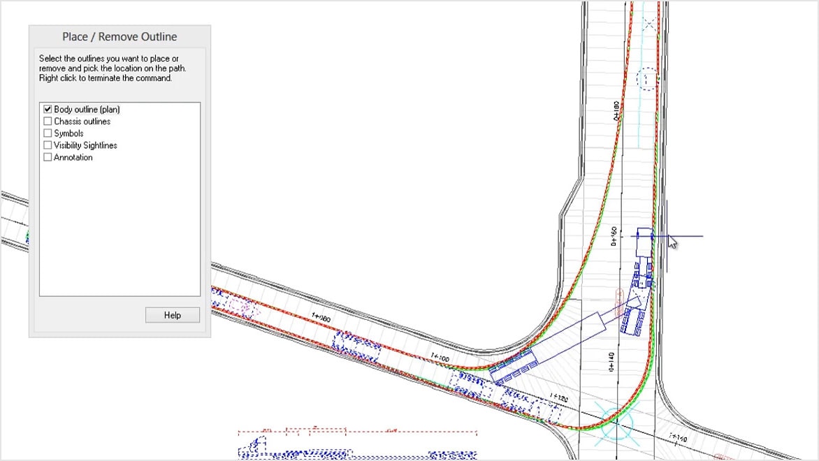 Schematic diagram of a truck navigating a turn 